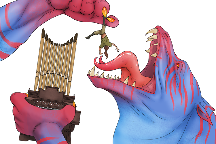 It wanted to consume her (consumer) This creature gets energy from eating other organisms. 